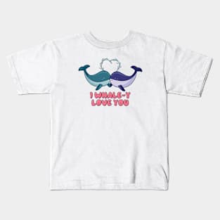 I Whale-Y Love You | Funny Animal Valentine Kids T-Shirt